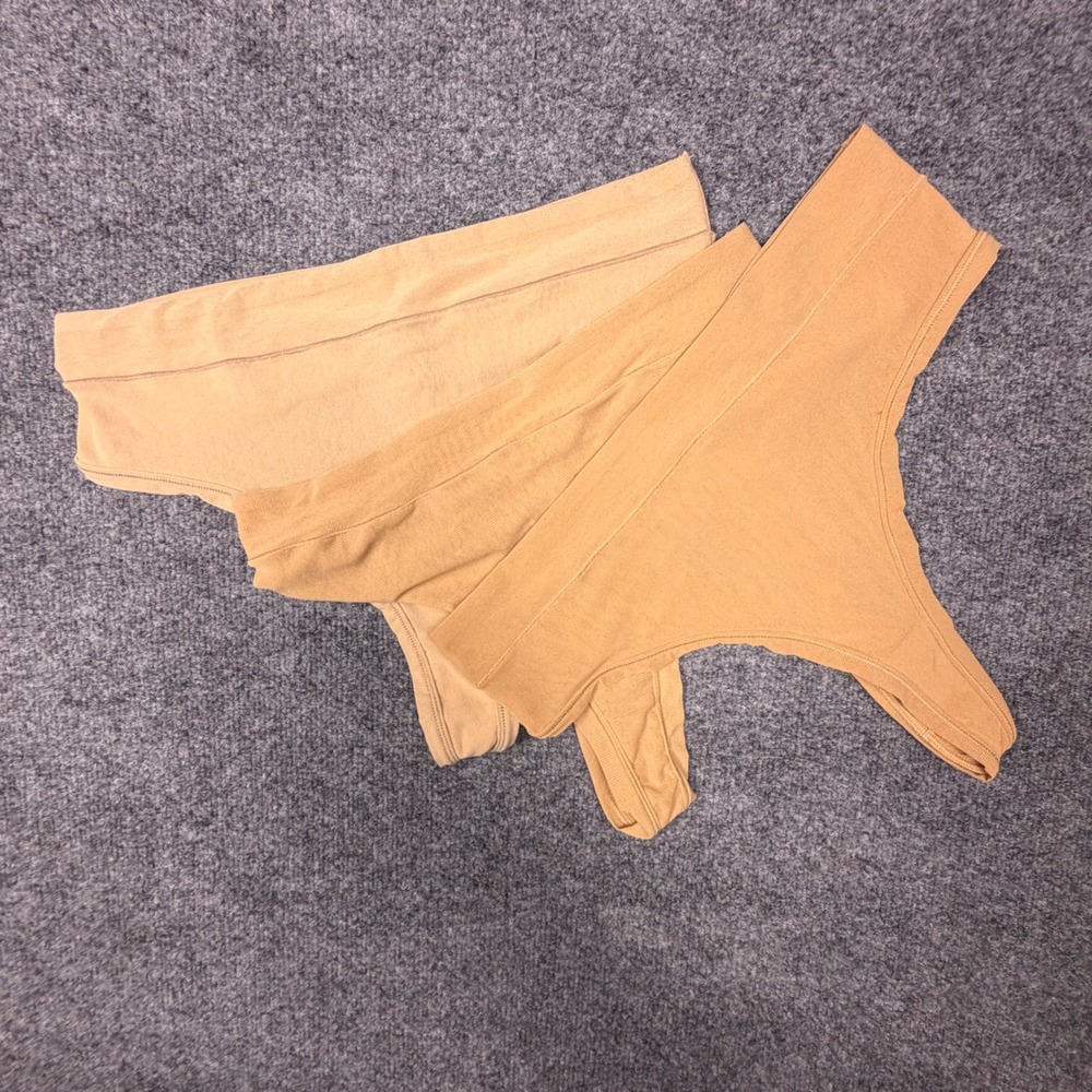 SKIMS Fits Everybody Thong 3 Pack Bundle Ochre Clay PN-THG-1635 Size 3X NWT